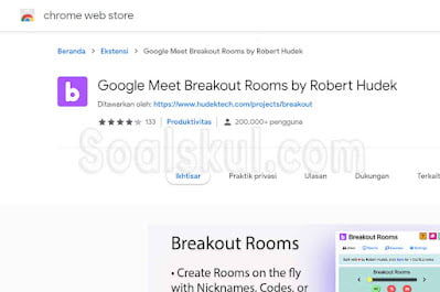 Ekstensi Chrome Google Meet Breakout Room