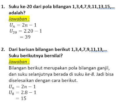 contoh soal dan pembahasan pola bilangan ganjil contoh soal dan pembahasan pola bilangan ganjil
