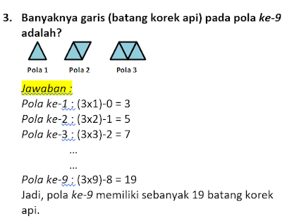 contoh soal dan pembahasan pola bilangan 3