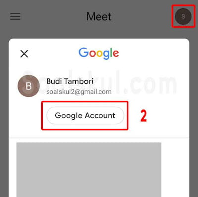 langkah 2 ganti nama google meet hp