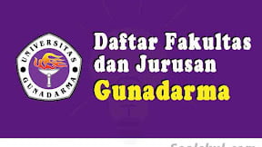 Daftar Fakultas Dan Jurusan Universitas Gunadarma (TERBARU)
