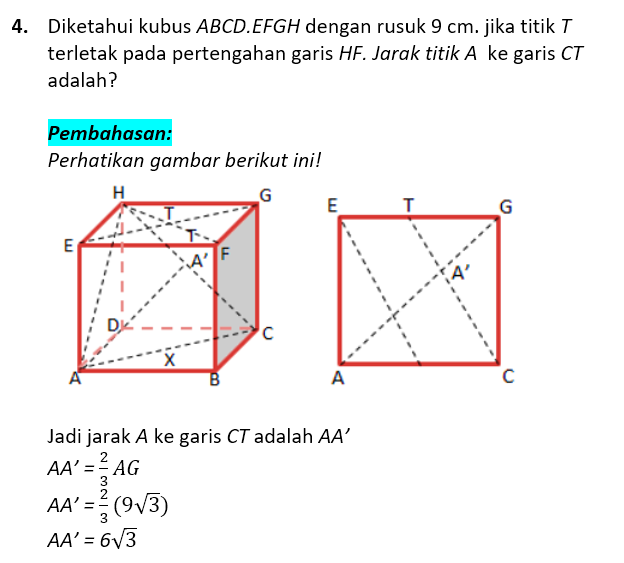 Soal Dan Pembahasan Dimensi Tiga 4 Soal Dan Pembahasan Dimensi Tiga 4