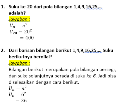 contoh soal dan pembahasan pola bilangan persegi contoh soal dan pembahasan pola bilangan persegi