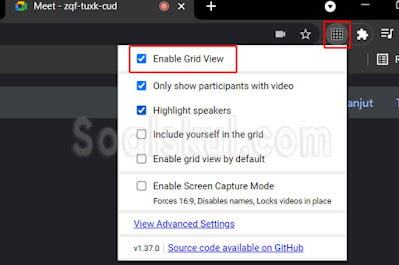 langkah 4-5 cara pakai ekstensi chrome google meet grid view langkah 4-5 cara pakai ekstensi chrome google meet grid view