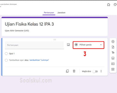 langkah 3 upload file google form