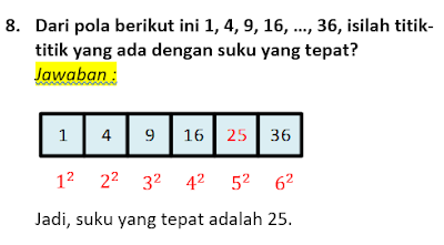 contoh soal dan pembahasan pola bilangan 8