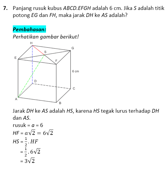 Soal Dan Pembahasan Dimensi Tiga 7 Soal Dan Pembahasan Dimensi Tiga 7