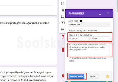 langkah 7-9 setting timer gform langkah 7-9 setting timer gform
