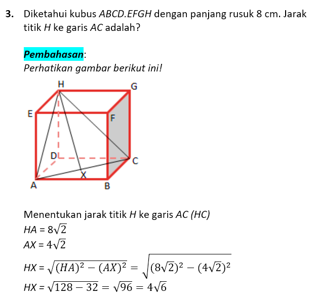 Soal Dan Pembahasan Dimensi Tiga 3 Soal Dan Pembahasan Dimensi Tiga 3