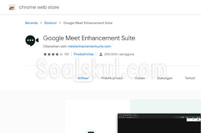 Ekstensi Chrome Google Meet Enhancement Suite