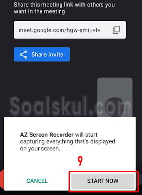 langkah 9 rekam gmeet di hp