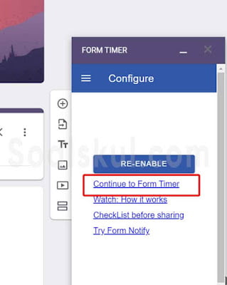 langkah 10 setting timer gform dengan form timer