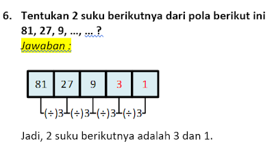 contoh soal dan pembahasan pola bilangan 6