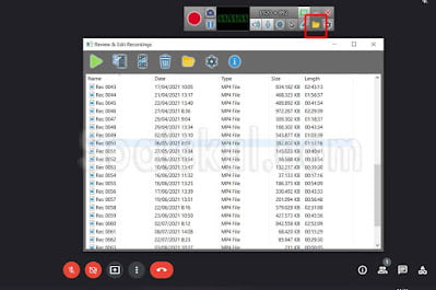 hasil rekam layar google meet dengan ZD Soft Screen Recorder