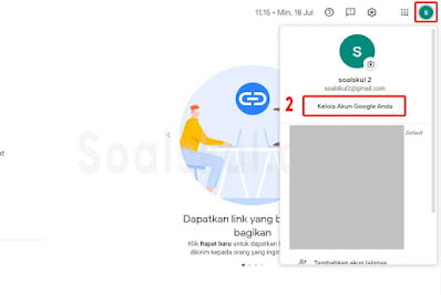 langkah 2 ganti nama google meet laptop