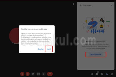 langkah 4-5 rekam layar google meet G Suit