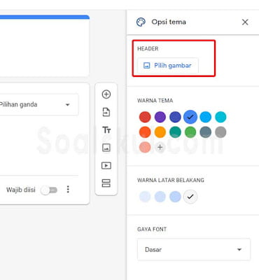 langkah 2 rubah tampilan header gform langkah 2 rubah tampilan header gform