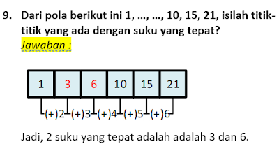 contoh soal dan pembahasan pola bilangan 9