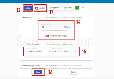 langkah 12-17 setting timer gform dengan form timer