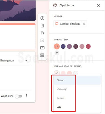 langkah 3 rubah tampilan font gform langkah 3 rubah tampilan font gform