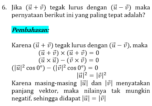 Soal dan Pembahasan Vektor 6 Soal dan Pembahasan Vektor 6