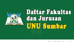 Daftar Fakultas dan Jurusan UNU SUMBAR (TERBARU)