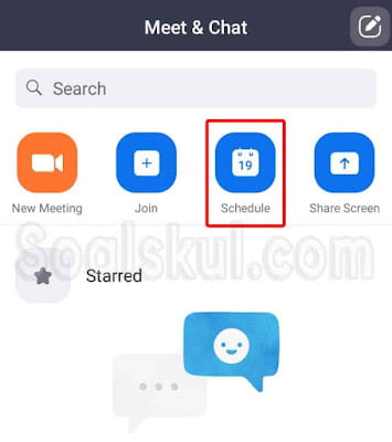 langkah 2 menjadwalkan zoom di hp